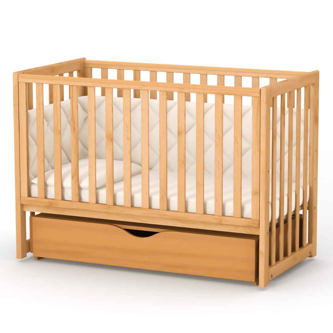Dětská postýlka Sleeppo Gekko Kids 120x60. Přírodní Buk